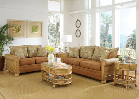 Aruba Rattan and Wicker Queen Sleeper Sofa by Stanley Chair Model 929-IS