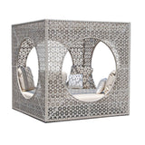 Cube Outdoor Daybed with Sunbrella Cushions Model 23280-SSFF-CUSH by Skyline Design
