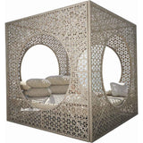 Cube Outdoor Daybed with Sunbrella Cushions Model 23280-SSFF-CUSH by Skyline Design