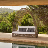 Ruby Outdoor Daybed with Sunbrella Cushion Model 23501-KMNP-CUSH by Skyline Design