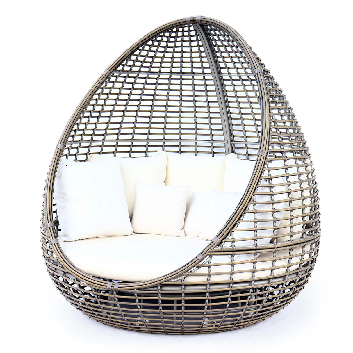 Faber Outdoor Swivel Daybed with Sunbrella Cushions Model 23504-KMNP-CUSH by Skyline Design