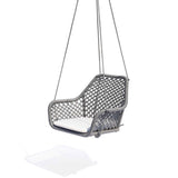 Horizon Outdoor 8FT Pergola with Lamp, Moma Hanging Chairs & Aluminum Table Model 23559-ALU-CUSH by Skyline Design