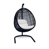 Dynasty Outdoor Hanging Chair with Frame and Sunbrella Cushion Model 23568-BMNP-CUSH by Skyline Design