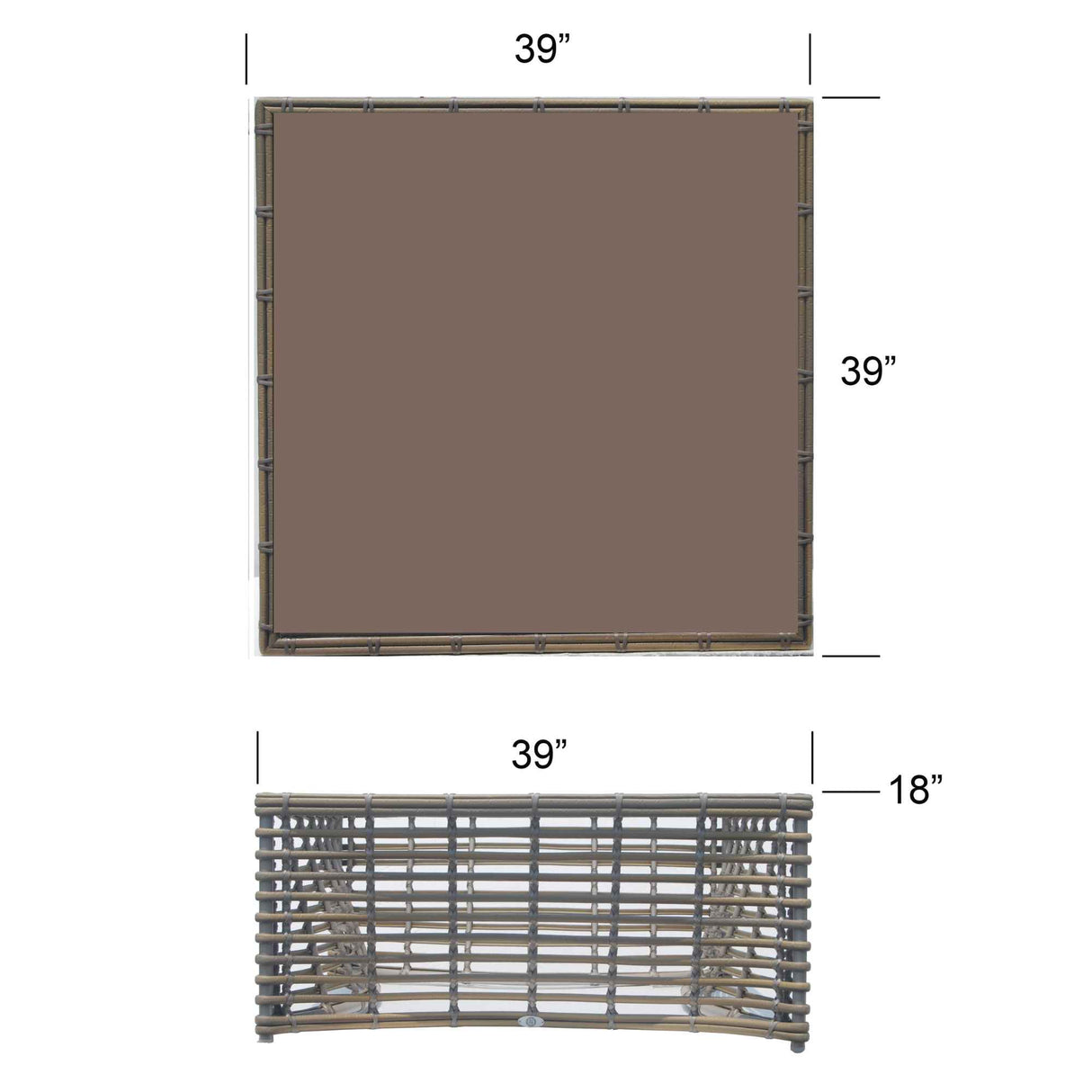Ruby Outdoor 5-Piece Seating Set with Sunbrella Cushions Model 23663-KMNP-5PC-CUSH by Skyline Design