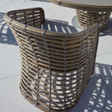 Ruby Outdoor Dining Armchair with Sunbrella Cushion Model 23671-KMNP-CUSH by Skyline Design