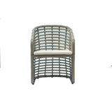 Ruby Outdoor Dining Armchair with Sunbrella Cushion Model 23671-KMNP-CUSH by Skyline Design