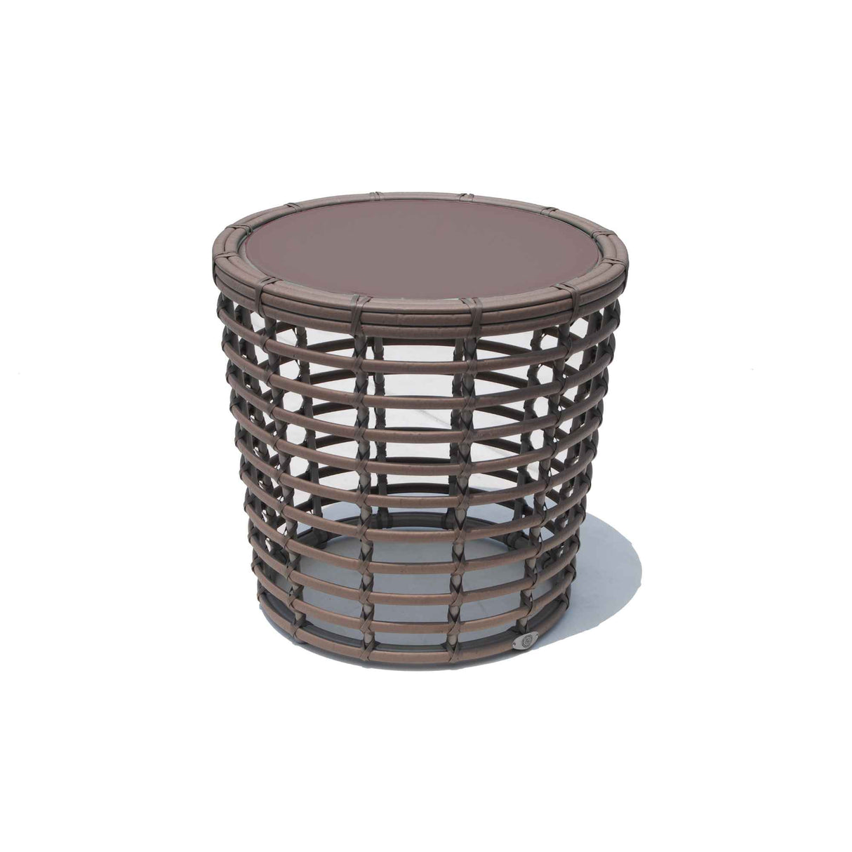 Troy Outdoor Side Table with Glass Model 23765-KMNP-GL by Skyline Design