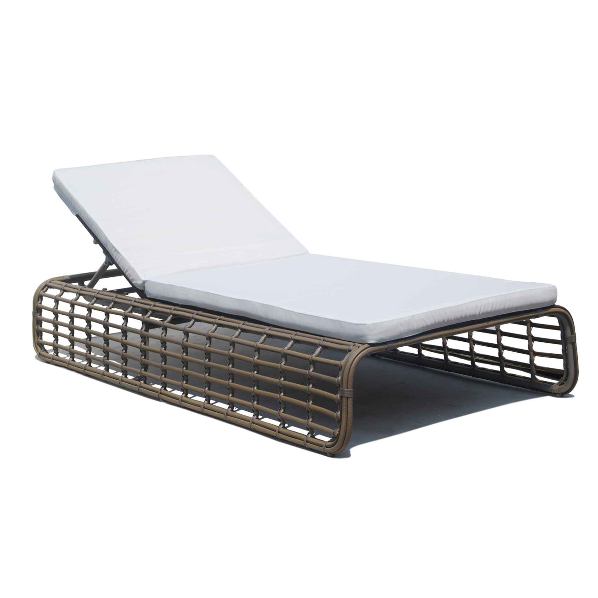 Ruby Outdoor Chaise Lounger with Sunbrella Cushion Model 23769-KMNP-CUSH by Skyline Design