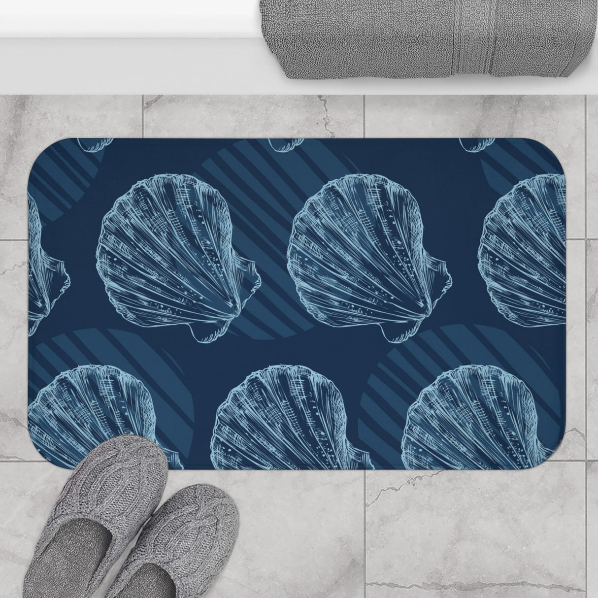 Coastal Clam Bath Mat