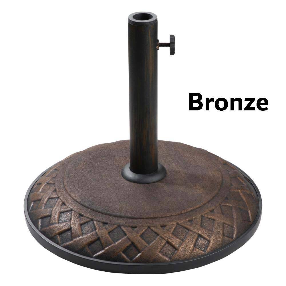 Outdoor Resin Compound Basket Weave Umbrella Base by International Caravan Model 23800