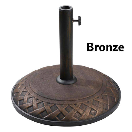 Outdoor Resin Compound Basket Weave Umbrella Base by International Caravan Model 23800