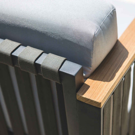 Horizon Outdoor Armchair with Sunbrella Cushion Model 23801-DGST-CUSH by Skyline Design