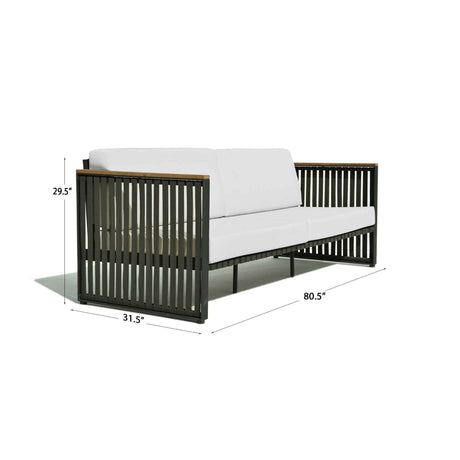 Horizon Outdoor Sofa with Sunbrella Cushion Model 23803-DGST-CUSH by Skyline Design