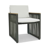 Horizon Outdoor Dining Armchair with Sunbrella CushionModel 23810-DGST-CUSH by Skyline Design