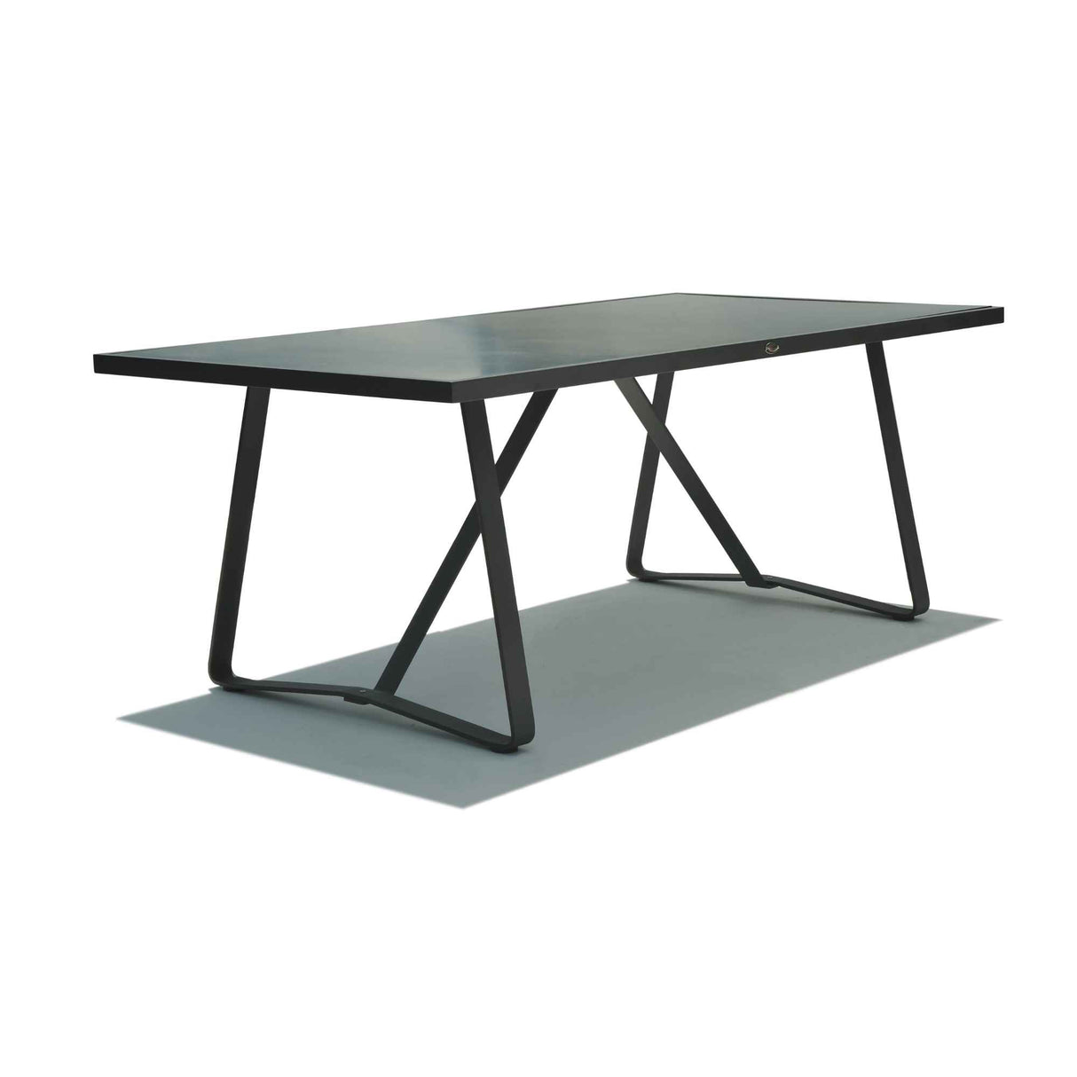 Horizon Outdoor Rectangular Dining Table with Glass Model 23811-DGST-GL by Skyline Design
