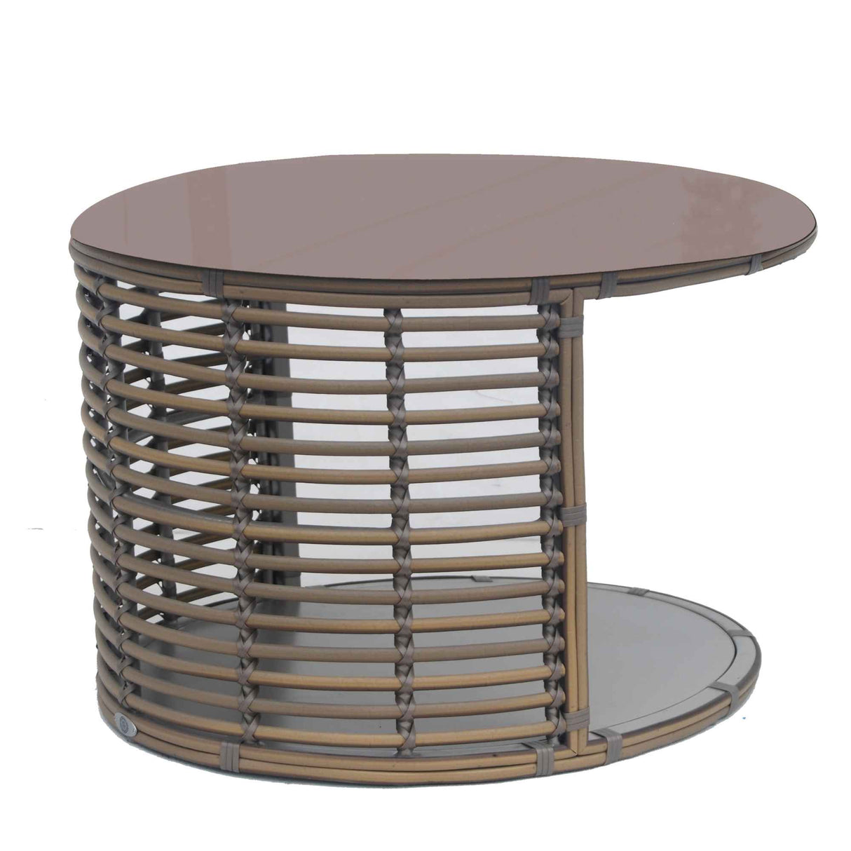 Ruby Outdoor Auxiliary Table with Glass Model 23824-KMNP-GL by Skyline Design