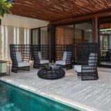 Rio Outdoor Armchair with Sunbrella Cushion Model 23830-BLPR-CUSH by Skyline Design