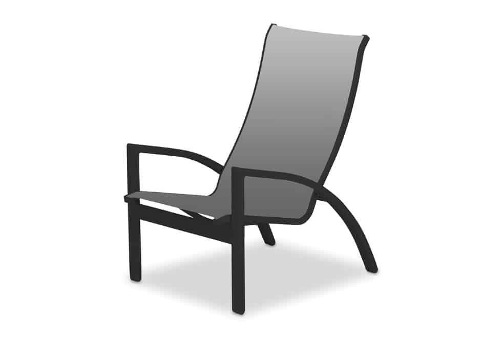 Kendall Outdoor Sling Stacking Chat Height Chair by Telescope Casual Model 2385-9K40