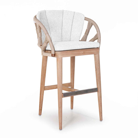 Krabi Outdoor 5-Piece Pub Set with Sunbrella Cushions Model 24110-TEAK-KA-5PC by Skyline Design