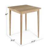 Krabi Outdoor 5-Piece Pub Set with Sunbrella Cushions Model 24110-TEAK-KA-5PC by Skyline Design