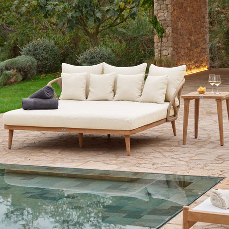 Krabi Outdoor 2-Piece Daybed Set with Sunbrella Cushions Model 24115-RNAT-2PC by Skyline Design