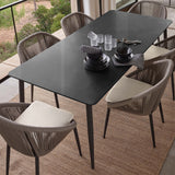 Rodona Outdoor 7-Piece Rectangular Dining Set with Sunbrella Cushions Model 24160-CMA-RO-7PC by Skyline Design