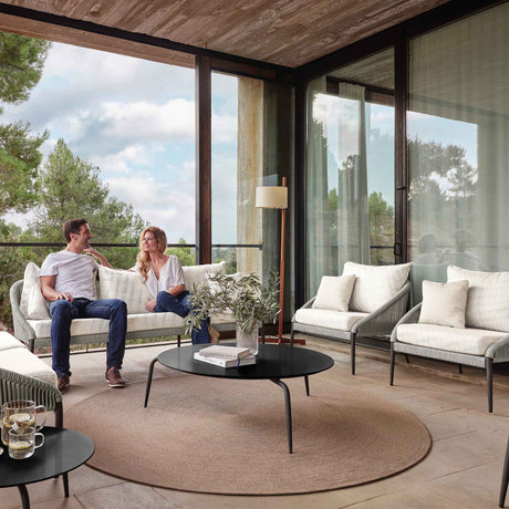 Rodona Outdoor 4-Piece Seating Set with Sunbrella Cushions Model 24171-BPR-4PC by Skyline Design