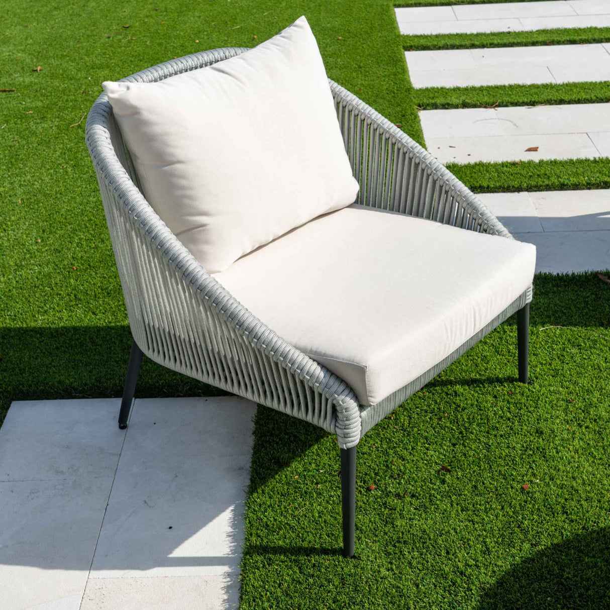Rodona Outdoor 4-Piece Seating Set with Sunbrella Cushions Model 24171-BPR-4PC by Skyline Design
