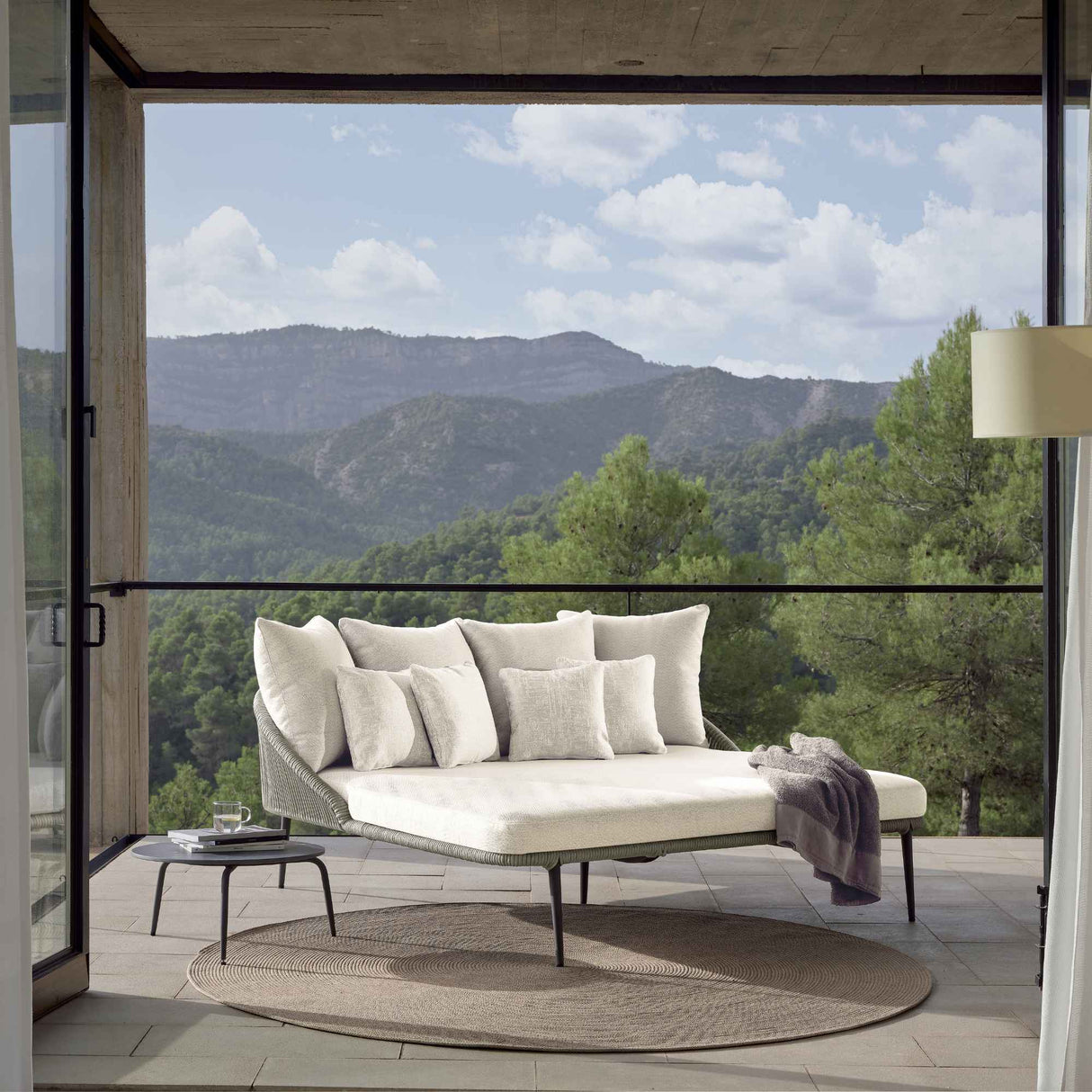 Rodona Outdoor 2-Piece Daybed Set with Sunbrella Cushions Model 24185-BPR-2PC by Skyline Design