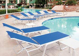Aruba Outdoor Sling Four-Position Lay-flat Stacking Armless Chaise by Telescope Casual Model 2045-5780