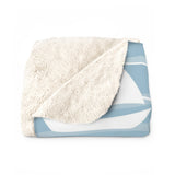 Sailboat Sherpa Fleece Blanket