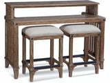 Artisan Landing Indoor Sofa Table / Bar with Stools by Braxton Culler Made in the USA Model 2934-273
