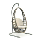 Heri Outdoor Hanging Chair with Frame and Sunbrella Cushions Model 2972-KMNP-2PC-CUSH by Skyline Design