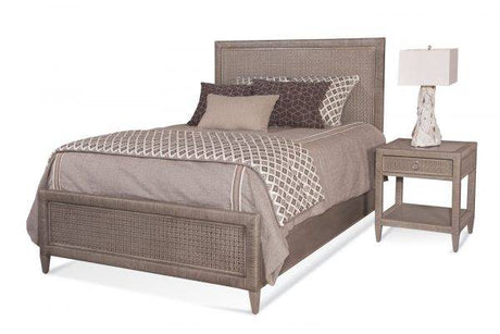 Naples Wicker and Rattan 2 Pc Bedroom Set with Queen Complete Bed and Nightstand by Braxton Culler