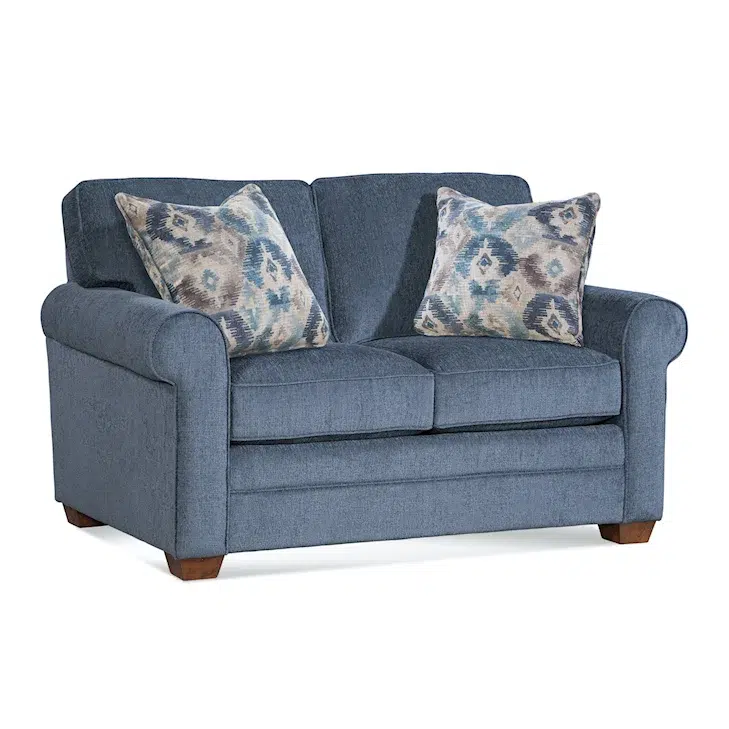 Bedford Casual Loveseat with Rolled Armrests by Braxton Culler Made in the USA Model 728-019