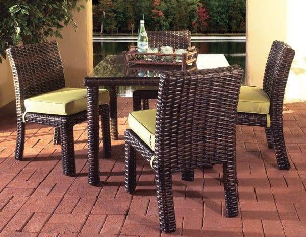 Saint Tropez Outdoor Square Dining Table By South Sea Rattan Model 79317