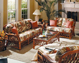 Antigua 3 Pc Deep Seating Living Room Set with Sofa, Loveseat, and Coffee Table by South Sea Rattan