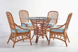 Antigua Round Dining Table and Glass Model 3117-42 from South Sea Rattan