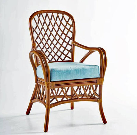 Antigua Dining Arm Chairs 3121 by South Sea Rattan with Cushions Made in USA