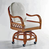 Antigua Dining Set with 4 Swivel-Tilt Caster Chairs 3123-SET by South Sea Rattan