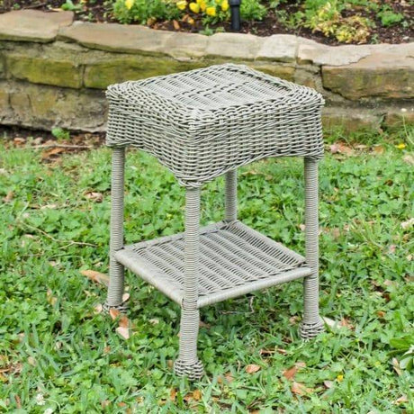 Maui Outdoor Resin Wicker/ Steel Side Table Model 3160