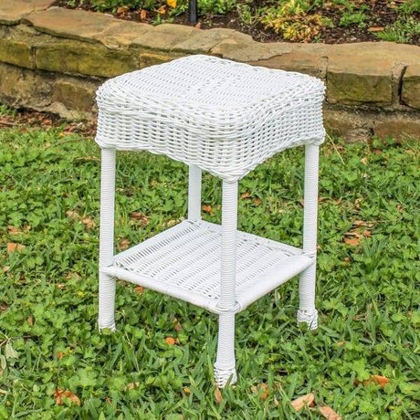 Maui Outdoor Resin Wicker/ Steel Side Table Model 3160
