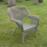 All Weather Set of 2 Camelback Wicker (Set of 2) Arm Chairs 3180-2CH