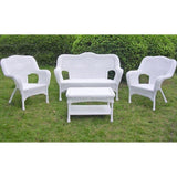 Maui Outdoor Camelback Resin Wicker/ Steel Settee Set (Set of 4) Model 3180