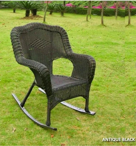 All Weather Maui Camelback Wicker Rocking Chair 3182-1CH