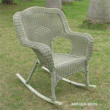 All Weather Maui Camelback Wicker Rocking Chair 3182-1CH