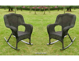 All Weather Set of 2 Camelback Wicker (Set of 2) Rocking Chairs 3182-2CH