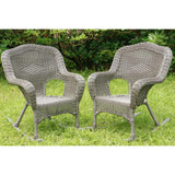All Weather Set of 2 Camelback Wicker (Set of 2) Rocking Chairs 3182-2CH