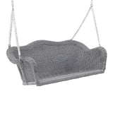 All Weather Wicker Hanging Loveseat Swing with Chains Model 3183