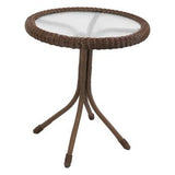 Maui Outdoor Resin Wicker/ Steel Bistro Table with Glass Top Model 3186-TBL